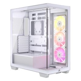 3500X ARGB White Middle Tower Vetro Temperato No-Power minITX/mATX/ATX/E-ATX
