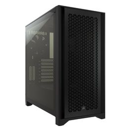 4000D Airflow Case ATX Mid-Tower con Vetro Temperato Pannello Anteriore a Flusso d'Aria Elevato Pannello Laterale in Vetro Temperato Ampio Spazio Interno Due 120mm Ventole Incluse Nero
