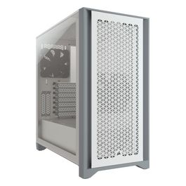 4000D Airflow Case ATX Mid-Tower con Vetro Temperato Pannello Anteriore a Flusso d'Aria Elevato Pannello Laterale in Vetro Temperato Ampio Spazio Interno Due 120mm Ventole Incluse Bianco