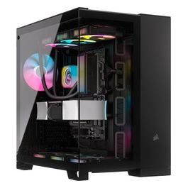 6500X Black Middle Tower Vetro Temperato No-Power minITX/mATX/ATX/E-ATX