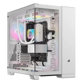 6500X White Middle Tower Vetro Temperato No-Power minITX/mATX/ATX/E-ATX