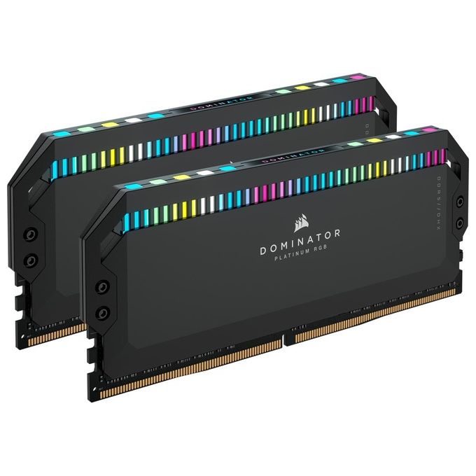 Corsair DOMINATOR PLATINUM RGB DDR5 32GB (2x16GB) 6000MHz C36 12 LED CAPELLIX, Sistemi di Raffreddamento DHX, Profili AMD EXPO Personalizzati - Grigio