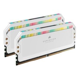 DOMINATOR PLATINUM RGB DDR5 RAM 32GB (2x16GB) 5600MHz CL36 Intel XMP Compatibile iCUE Memoria per Computer - Bianco (CMT32GX5M2B5600C36W)