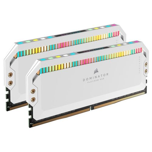 Corsair DOMINATOR PLATINUM RGB DDR5 RAM 32GB (2x16GB) 5600MHz CL36 Intel XMP Compatibile iCUE Memoria per Computer - Bianco (CMT32GX5M2B5600C36W)
