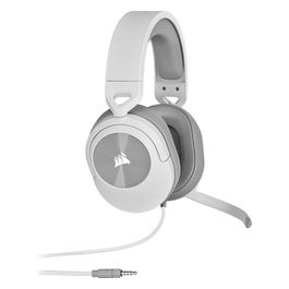 HS55 STEREO Cuffie da Gioco Cablate Leggere - Microfono Omnidirezionale - Driver al Neodimio - Compatibile con iCUE - PC Mac Xbox Nintendo Switch Mobile - Bianco