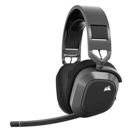 Corsair HS80 MAX Cuffie da Gioco Multipiattaforma Senza Fili con Bluetooth - Dolby Atmos - Microfono omnidirezionale - Compatibile iCUE - PC Mac PS5 PS4 Nintendo Switch Mobile - Grigio Acciaio