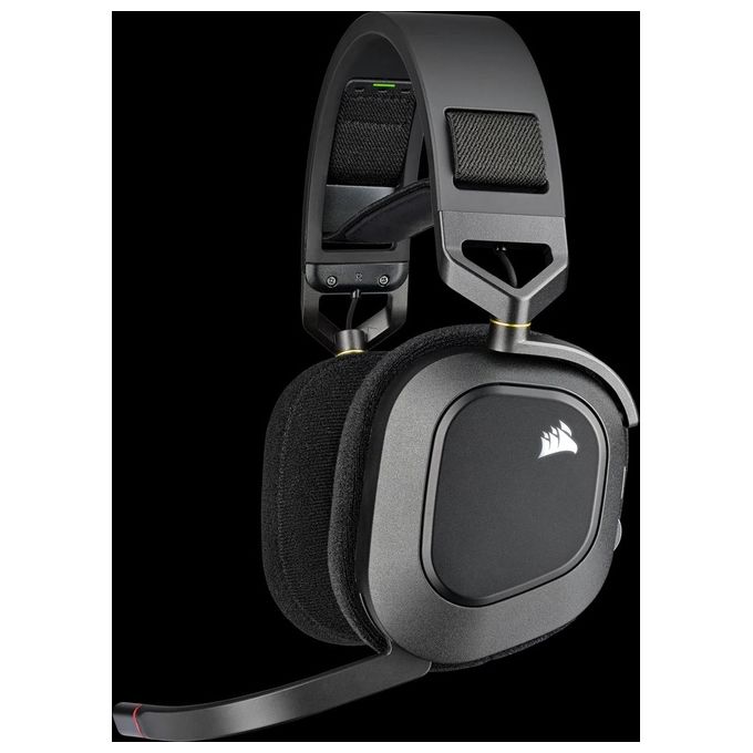 Corsair HS80 RGB WIRELESS Gaming Headset Premium con Audio Dolby Atmos Bassa Latenza Microfono Omnidirezionale Carbon