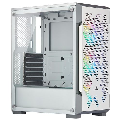 Corsair iCUE 220T RGB Airflow Smart Case Gaming Mid-Tower ATX con Paratia in Vetro Temprato Bianco