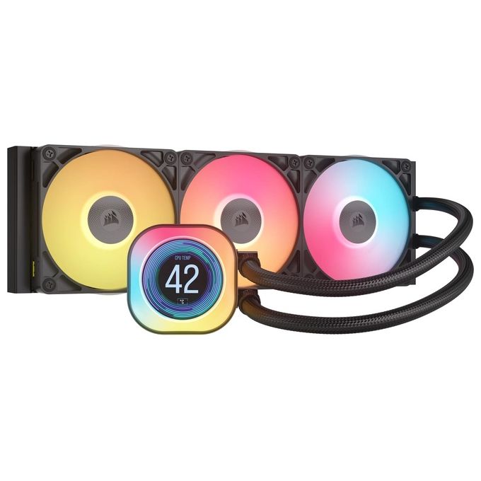 Corsair iCUE Link Titan 360 RX RGB LCD CPU Liquid Cooler Intel 1851-1700 AMD AM5-AM4