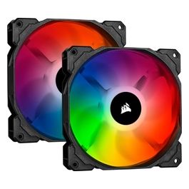 iCUE SP140 RGB PRO Ventola Silenziosa da 140mm con LED RGB e Flusso d'Aria Elevato Confezione Doppia Nero