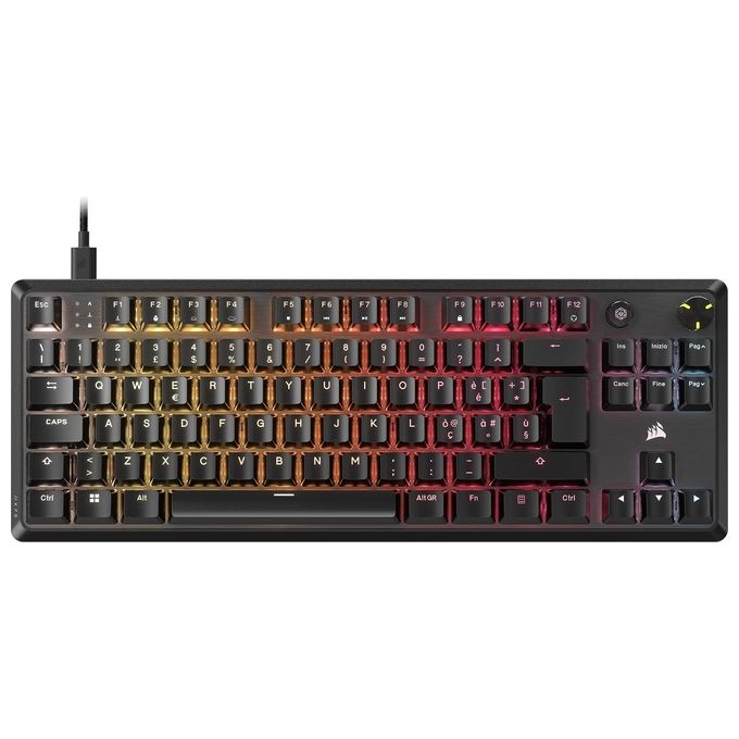 Corsair K70 CORE TKL RGB Tastiera da Gioco Meccanica Tenkeyless - Interruttori Lineari MLX Red v2  Nero