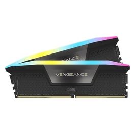 VENGEANCE RGB DDR5 RAM 16GB (2x8GB) 5200MHz CL40 Intel XMP Memoria per Computer Compatibile con iCUE - Nero (CMH16GX5M2B5200C40)
