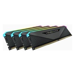 Vengeance RGB RT 128 GB (4 x 32 GB) DDR4 3200MHz C16 Memoria per Desktop Illuminazione RGB Dinamica Ottimizzato per AMD 300/400/500 Series Compatibile con Intel 300/400/500 Series Nero