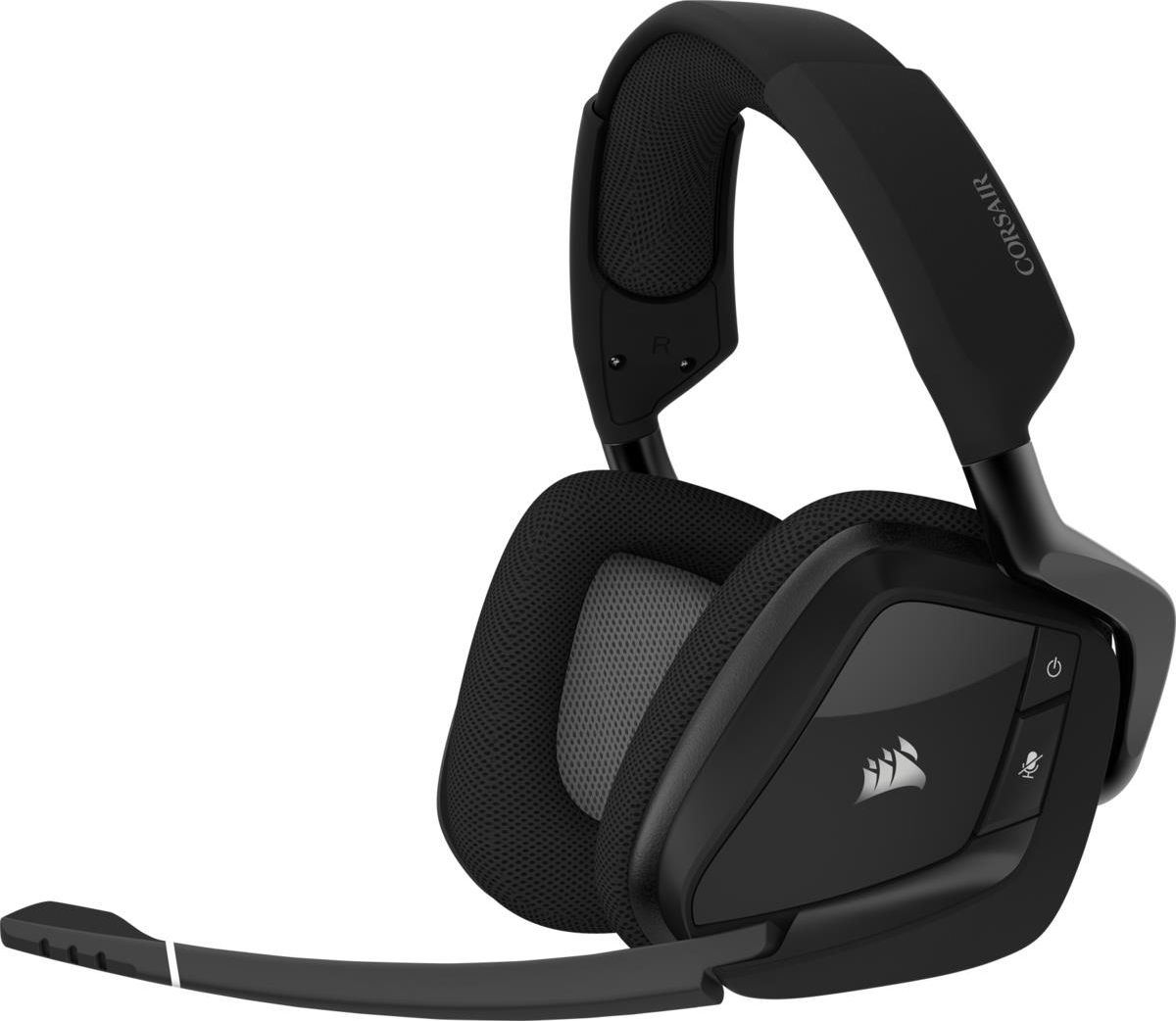 Corsair VOID ELITE RGB Wireless Cuffie Gaming con Microfono, Audio 7.1 Surround, Wireless 2,4GHz a Bassa Latenza, 12 metri di Portata, Personalizzabili Illuminazione con PC, PS4 Compatibilità, Nero