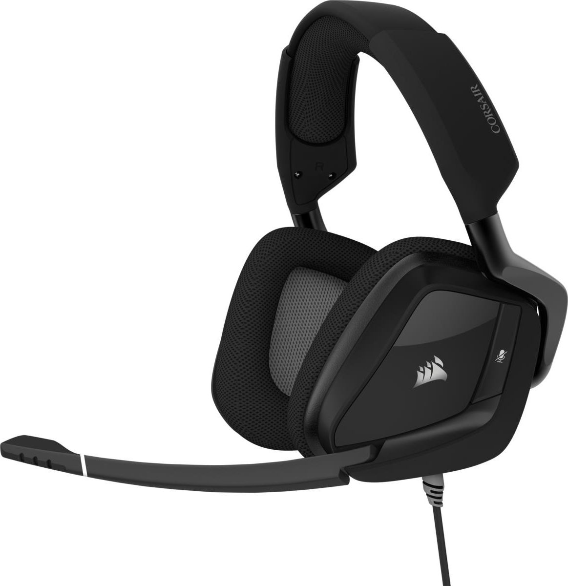 Corsair VOID ELITE RGB USB Cuffie Gaming con Microfono, Audio 7.1 Surround, Microfono Omnidirezionale Ottimizzato, Personalizzabili Illuminazione, Microfibra Tessuto Padiglioni, Nero