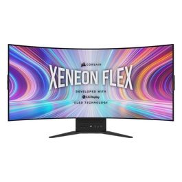 Corsair XENEON Flex 45WQHD240 Monitor Gaming - 45 Pollici OLED WQHD (3440 x 1440) Monitor con Curvatura Regolabile 240 Hz NVIDIA® Compatibile con G-SYNC AMD FreeSync™ Premium - Nero