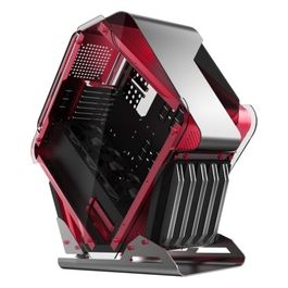 Cortek Case Gaming CteSports Galaxy Rosso Esagonale Alluminio/Vetro/Acciaio