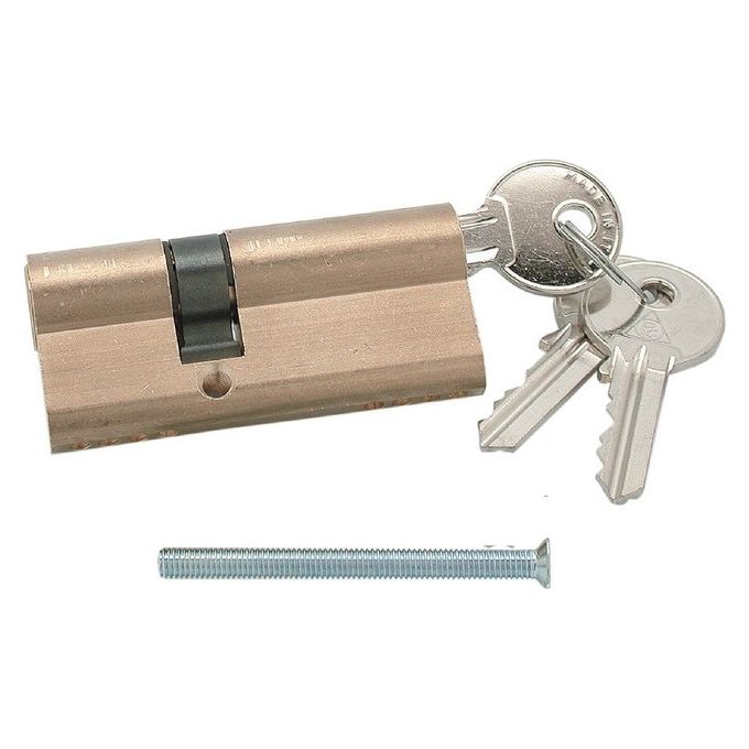 Cortellezzi 11680Cka Cilindro Sagomato Chiave/Chiave 39 X 39 = 78 Mm Chiave Piatta Cifratura Ka Ottone Satinato