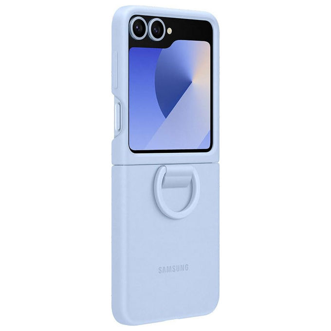 Samsung, Cover in Silicone con Anello, Blu, per Galaxy Z Flip6, EF-PF741TLEGWW