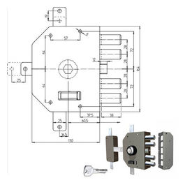 Cr Serratura Sicurezza Quintuplice Dx Pompa 3350p