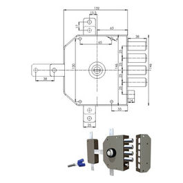 Cr Serratura Sicurezza Quintuplice Sx Pompa 3350 Mc