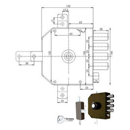 Serratura Sicurezza Quintuplice Dx Pompa 3350 MC