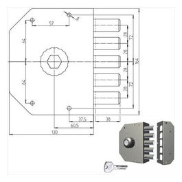 Serratura Sicurezza Semplice Sx Pompa 3000P