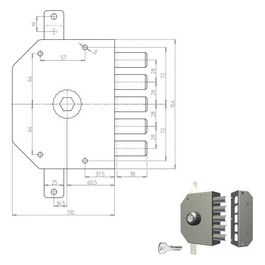 Serratura Sicurezza Triplice Dx Pompa 3200P
