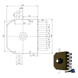 Cr Serratura Sicurezza Triplice Dx Pompa 3200 Mc