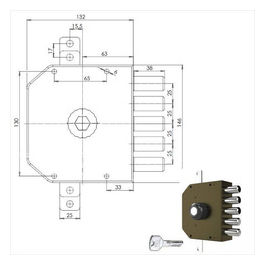 Serratura Sicurezza Triplice Sx Pompa 3200 MC