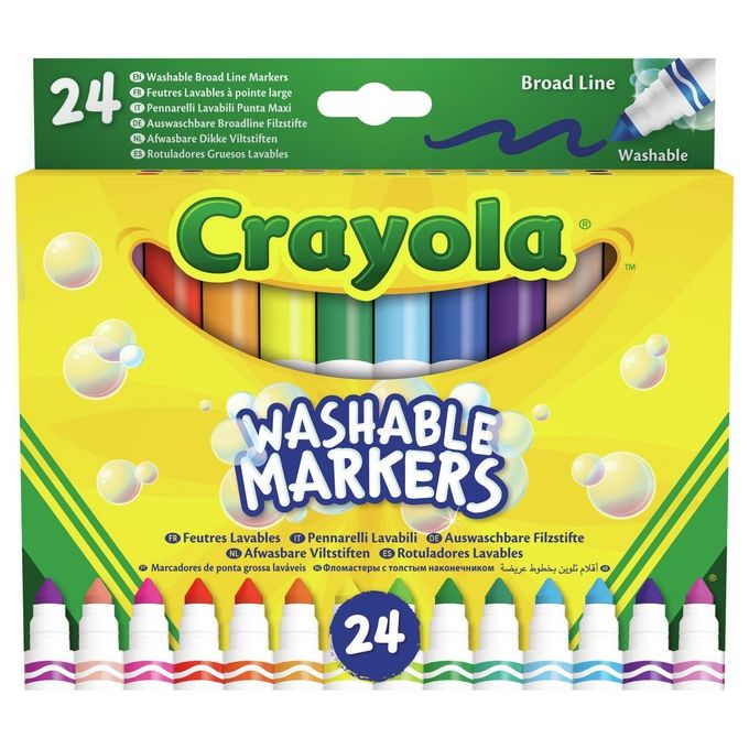 Crayola - 24 Pennarelli Punta Maxi Super Lavabili (Gen)