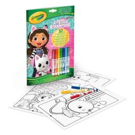 Album Attivita' e Coloring Gabby's Dollhouse 32 Pagine da Colorare e 7 Mini Pennarelli Lavabili