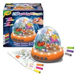 Sfera Luminosa Set Motorizzato con Luci e Movimento per Creare Disegni su Due Livelli 6 Pennarelli Gel Lavabili