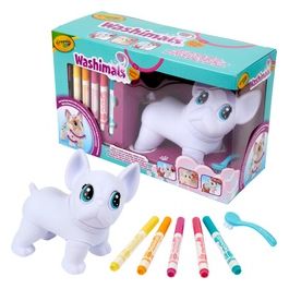Washimals Jumbo Pets Big Wilbur il Grande Cagnolino da Colorare Lavare e Ricolorare 15cm