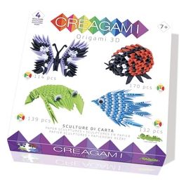 Origami 3D 4 Pezzi Kit Animali 555 Pezzi