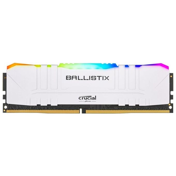 Crucial Ballistix BL2K16G30C15U4WL Memoria Gaming Kit 32Gb Set DDR4 2x16Gb 3000 CL15 DIMM 288Pin Bianco RGB