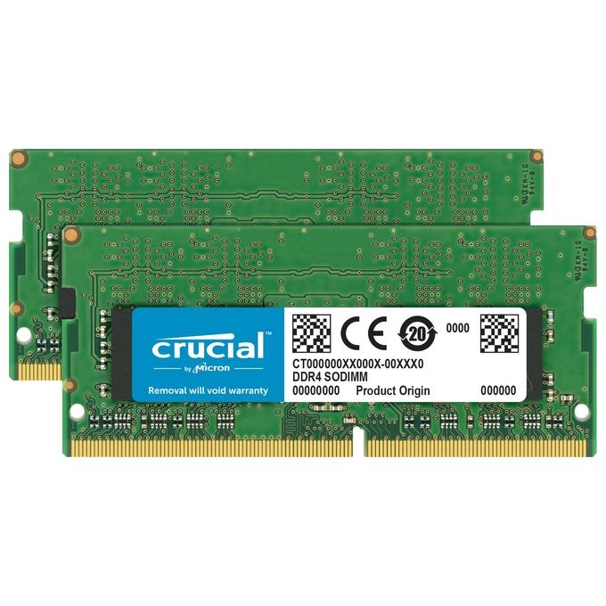 Crucial CT2K8G4S266M Kit Memoria per Mac 16Gb DDR4 2666 MT/s Set 8Gbx2 SODIMM 260Pin