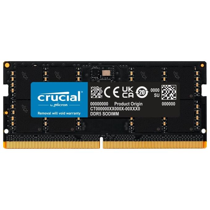 Crucial DDR5-5600 Memoria Ram 48Gb SODIMM CL46 (16Gbit)