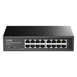 GS1016 Switch di Rete 16 Porte Gigabit Ethernet RJ-45 10/100/1000 Mbps Nero