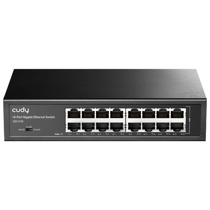 Cudy GS1016 Switch di Rete 16 Porte Gigabit Ethernet RJ-45 10-100-1000 Mbps Nero