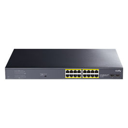 GS1020PS2 Switch di Rete 16 Porte Gigabit PoE+ 2 SFP Rack Nero Ethernet