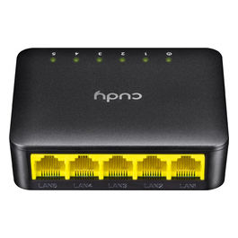 GS105D Switch Gigabit 5 porte 1000 Mbit/s Nero - Rete LAN Ethernet Plug & Play