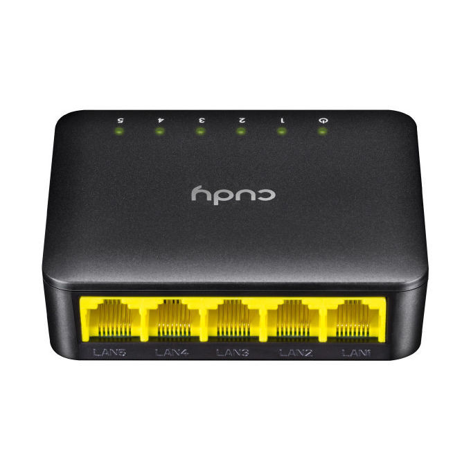 Cudy GS105D Switch Gigabit 5 porte 1000 Mbit-s Nero - Rete LAN Ethernet Plug and Play