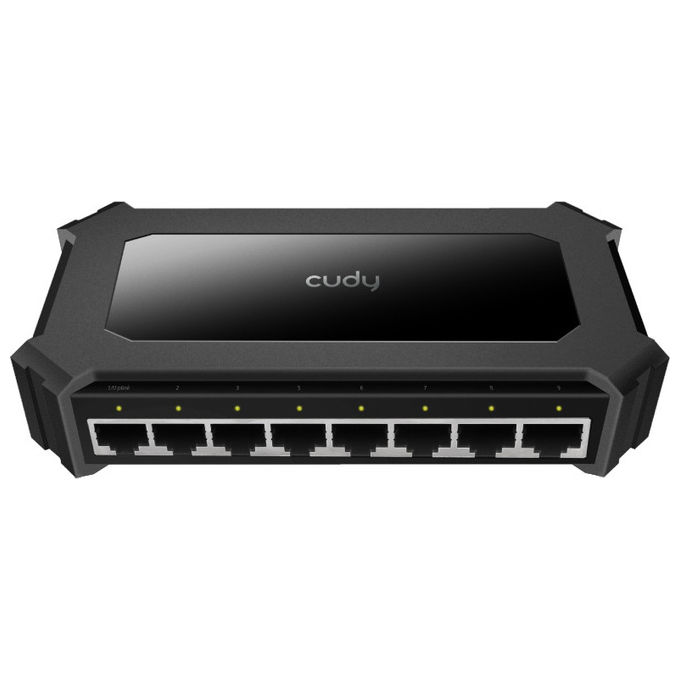 Cudy GS108D Switch Ethernet 8 porte Gigabit 10-100-1000 Mbps Nero Plug and Play Rete LAN