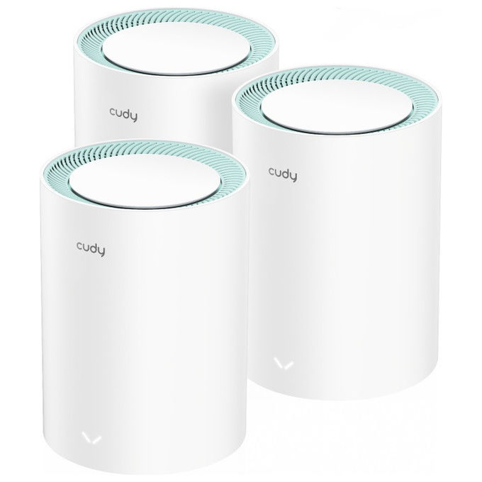 Image of Cudy M1300 Sistema Mesh WiFi 5 Dual-band 3 Pack Bianco per 100 Dispositivi Router