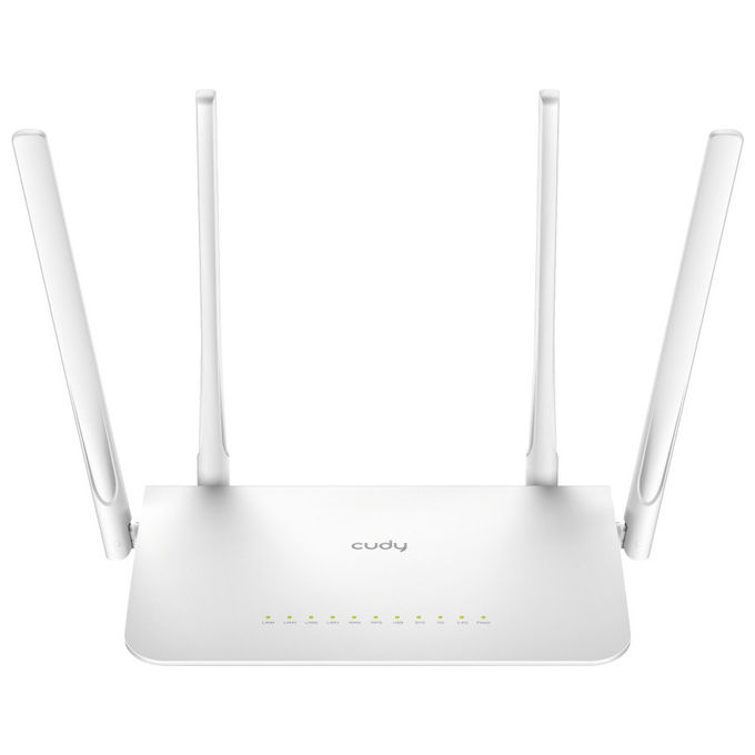Cudy WR1300 Router Wireless AC1200 Dual-band 4 Porte LAN Gigabit Ethernet Bianco
