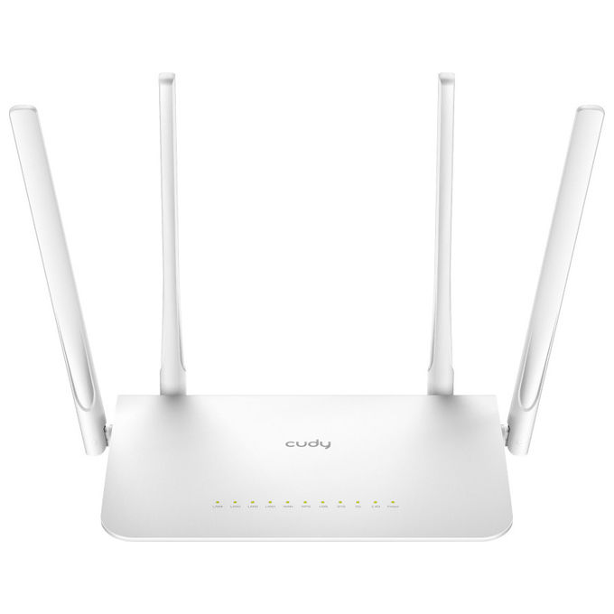 Cudy WR1300 Router Wireless Dual Band AC1200 Wi-Fi 5 4 Porte LAN Gigabit Ethernet MU-MIMO VPN colore Bianco