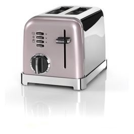 Tostapane a 2 fette Ampie fessure ideale per pane spesso e bagel 6 livelli di doratura Rosa d'epoca