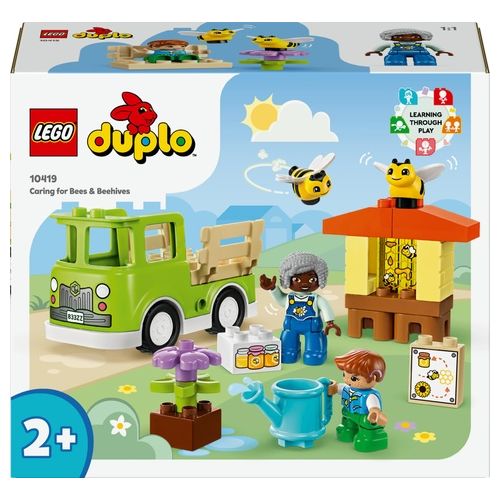 LEGO DUPLO 10419 Cura di Api e Alveari, Gioco Educativo per Bambini in età Prescolare con 2 Personaggi e un Camion Giocattolo