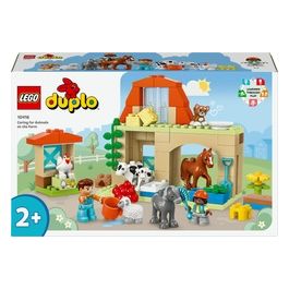 LEGO DUPLO 10416 Cura degli Animali di Fattoria Giocattolo, Gioco di Ruolo Educativo per Bambini 2+ con Figure Giocattolo